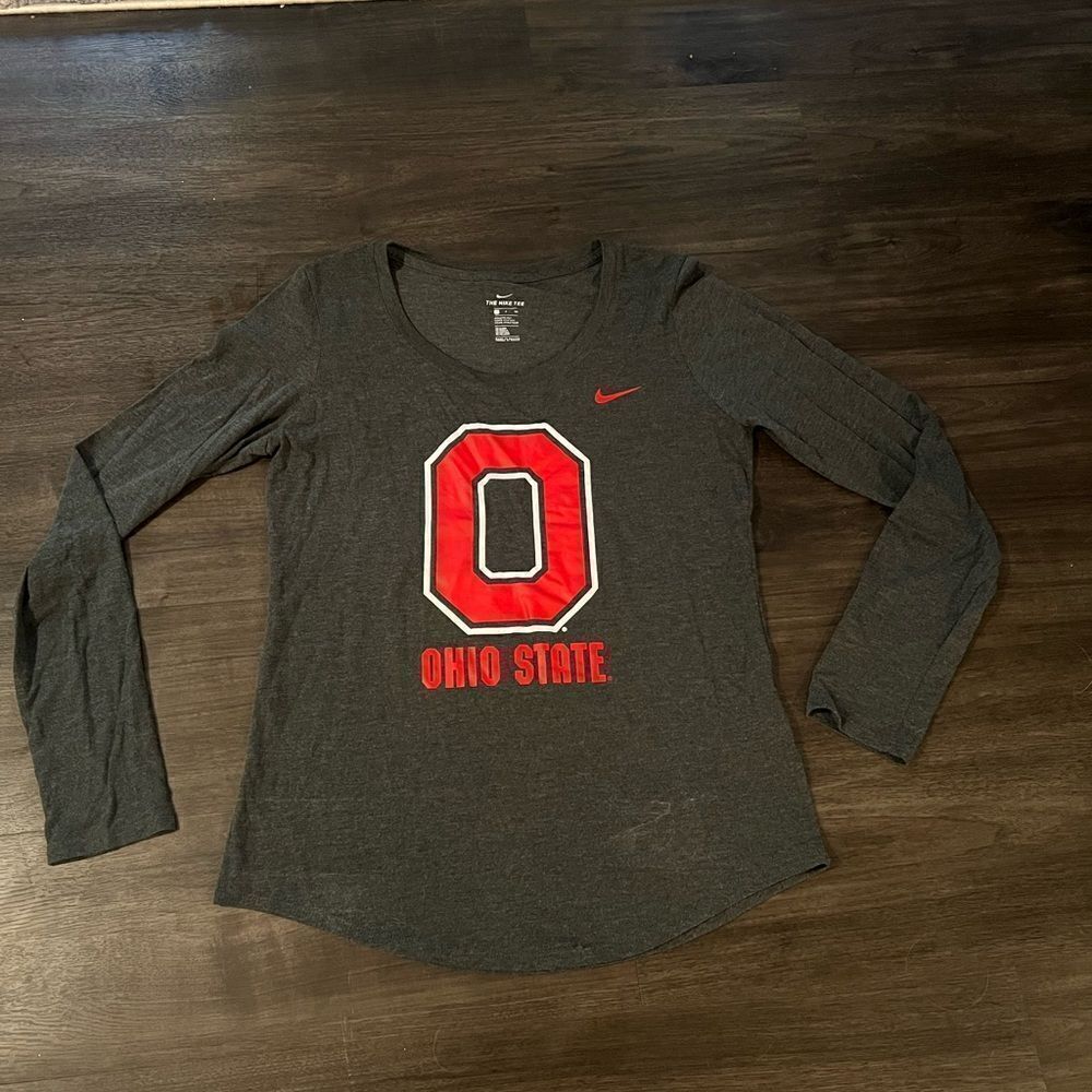 Nike THE Ohio State Grey Long Sleeve Tshirt